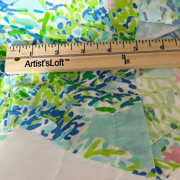 Lilly Pulitzer Callahan Shorts Blue Ocean Starfish Shells Chino - Size 2 - Picture 7 of 7